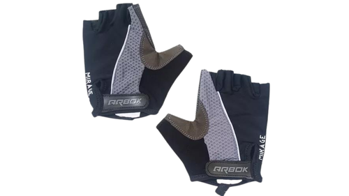 Luva Arbok Meio Dedo Bike Ciclismo Mirage Velcro - Preto/Cinza