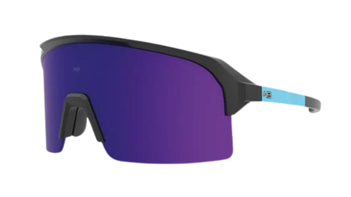 Óculos de Sol HB Edge Matte Black/ Cyan Blue Chrome
