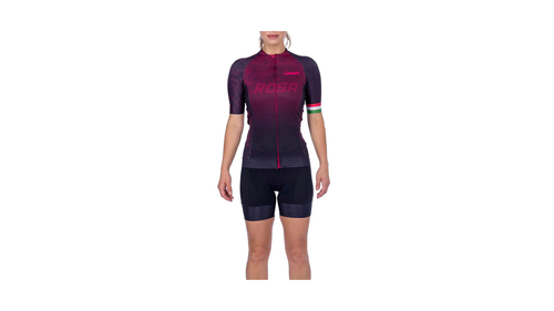 Camisa Ciclismo Woom Supreme Feminina Rosa/Roxo