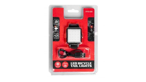 Sinalizador traseiro PU38 80 lumens LED vermelho