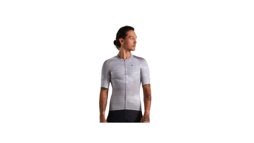 Camisa Jersey Specialized SL Blur Manga Curta Masculina Prata
