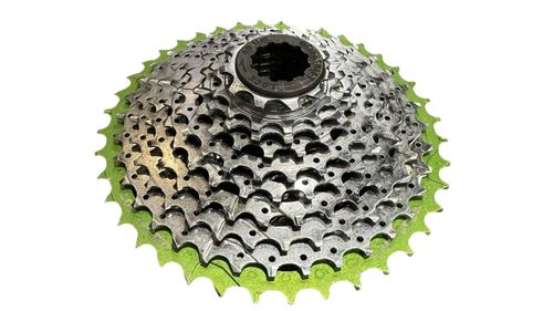 Cassete Microshift 10V 11/40D Cromado / Verde