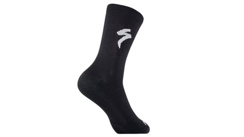 Meia Specialized Soft Air Tall Sock - Preto/Branco